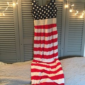 Red, white & blue dress